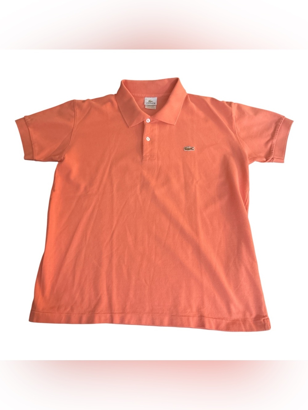 Lacoste Men’s Coral Pink (salmon) Polo Shirt Sz S